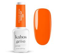 Kabos UV Neon Nail Polish Orange Hybrid Polish UV/LED Polish Gelike 059 Sunset Surf 8ml Nail Art