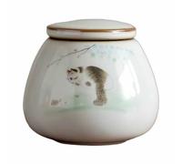 KaBuea Handicrafted Ceramics Mini Pet Urns, Cremation Urns Ceramic Memorial Ashes Urn, Small Pet Coffin, Beautiful Tiny Keepsake Urns, Dog Memorials