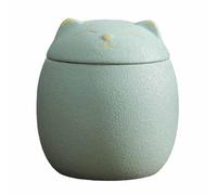 KaBuea Small Urn for Pets Ashes, Handicrafted Ceramic Urn, Beautiful Tiny Keepsake Urns for Pet Dogs Cats