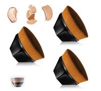 Kabuki Brush, 3 PCS Flat Top Makeup Brushes Liquid Foundation Brush Multifunctional Face Brush with Protective Case for Liquid, Cream and Powder Face Cosmetics