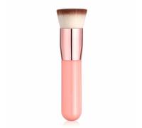 Kabuki Foundation Brush by Flat Top Make up Brush Fake Tan Perfect For Blending Liquid, Tanning, Cream or Flawless Powder Cosmetics - Buffing, Stippling, Concealer (pink)