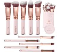 Kabuki Makeup Brush Set - For Foundation Powder Blush Concealer Contour - Perfect For Liquid, Cream or Mineral Products - 10 Pc Collection With Premium Synthetic Bristles For Eye and Face Cosmetic