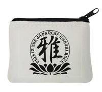 Kabuki Rock Japan Logo Neoprene Coin Purse Pouch 10x11cm White