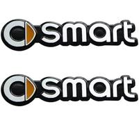 KABUTM 2 PCS Car Emblem Logo Badge for Smart, Replacement Car Emblem Logo Badge Badge Decals Letters Sign Cover Emblem Badge Accessories Car Body Decoration