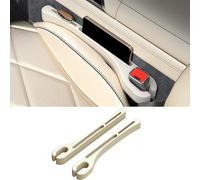 KABUTM 2 Pcs Vehicle Mounted Gap Leak Proof Filling Strip for Renault Arkana Captur Clio Vel Satis Scenic, Car Side Seat Gap Filler Organizer, Car Side Seat Gap Filler, Car Seat Accessories,Cream
