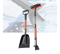 KABUTM Snow Shovel for Volvo V60 V40 C30 C70 V90 S40 EX30 S80 EM90 S60L, 5-in-1 Car Snow Removal Kit, Retractable & Lightweight, Detachable Tool with Wide Ice Scraper, Spacious Blade Design