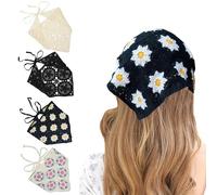 Kabwea 4 Piece Women's Summer Lightweight Lace Head Scarves, Ladies Hairband, Ladies Headband, Hairband