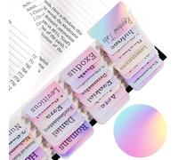 Kabwea 75 pieces rainbow coloured bible index tabs, practical gift for employees and friends, motivating office accessory