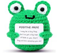 Kabwea Frog Figurine, Gift, Lucky Charm, Exam, Get Well Soon, Encouragement, Green, XL, Cartoonish, Miniature Figure