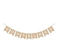 Kabwea God Bless Banner, Versatile And Elegant Design For My First Communion, First Communion Decorations And Christenings, Eco-Friendly And Durable