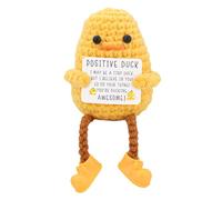 Kabwea Long Legs Yellow Duck with Positive Sign, Happy Gift, Gifts, Lucky Charms, Christian Gifts, Girlfriends Gift