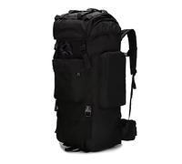 Kabxhueo 100L Hiking Camping Backpack Trekking Rucksack High Capacity Outdoor Camouflage Daypacks Waterproof Military Bags For Men Women Travelling Camping Hunting Climbing 900D Oxford,Black