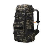 Kabxhueo 70L Camping Hiking Backpack for Men, Waterproof Molle Military Tactical Rucksack Trekking Backpack Outdoor Sport Daypack Travel Bag for Camping Climbing Survival Hunting,Dark Night