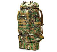 Kabxhueo High Capacity 100L Outdoor Camouflage Hiking Daypacks Mountaineering Backpacks Waterproof Military Bags For Men Travelling Camping Hunting Trekking Climbing Backpack,Green