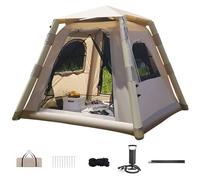 Kabxhueo Inflatable Dome Tent, Modern Style, 4 Person, 4 Season, Waterproof, Windproof, Camping & Hiking
