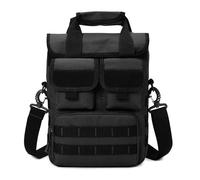 Kabxhueo Mens Sling Shoulder Bags, Military Molle Waterproof Multi-Functional Crossbody Shoulder Backpack Handbag Utility Gadget Waist Bag for Hiking Walking Bike Riding Camping Outdoor,Black