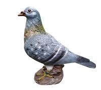 Kabxhueo Realistic Pigeon Garden Ornaments Lifelike Bird Statue Resin Sculpture Decorations for Hoom/Outdoor Decor for Bedroom Patio Yard Lawn, Gift for Bird Lovers Christmas,C gray,22 * 12 * 23CM