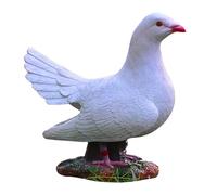Kabxhueo Realistic Pigeon Statue Polyresin Garden Decorations Animal Garden Statues for Patio Yard Balcony Lawn-Unique Housewarming Birthday Gifts for Women Mom Family Friends,A/white