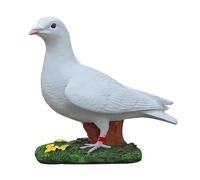 Kabxhueo Realistic Pigeon Statue Polyresin Garden Decorations Animal Garden Statues for Patio Yard Balcony Lawn-Unique Housewarming Birthday Gifts for Women Mom Family Friends,B/white