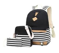 Kabxhueo Teen Girls Casual Backpack, 3-in-1 School Bag, School Backpack for Girls, School Backpack Womens, Kids School Backpack, High Middle School Daypack College Women Daily Travel Laptop Bag,Black