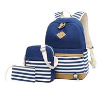 Kabxhueo Teen Girls Casual Backpack, 3-in-1 School Bag, School Backpack for Girls, School Backpack Womens, Kids School Backpack, High Middle School Daypack College Women Daily Travel Laptop Bag,Blue