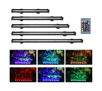 Kabxhueo Waterproof Air Bubble LED Lamp Submersible Aquarium Light with Remote Control Led Air Stone Bubble Light Underwater RGB Multicolor LED Lights for Fish Tank For Fresh Aquarium,30cm 2.5W 15LEDs