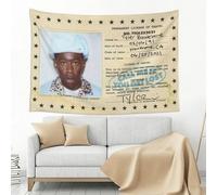 KACALUCER Hip Hop Music Tapestry Tyler Album Cover 3x5ft College Dorm Bedroom Wall Tapestry Party Backdrop Decoration Indoor Outdoor