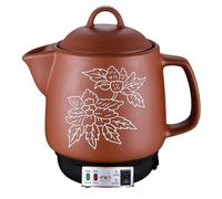 KACBFEE 4L Smart Electric Chinese Medicine Pot, Automatic Herbal Tea Kettle with Temperature Control, Ceramic Health-Preserving Electric Medicine Pot for Herbal Tea, Soup, Stew Brown