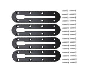 KACCDE 2 / 4Pcs Kayak Slide Track Rails Bracket Fishing Rod Holder Mounting Base for Paddles Holder Boats Low Profile Slide Rails Bracket