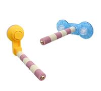 KACCDE 2Pcs Parrots Wall Bath Standing Rack Suction Cup Station Poles Interaction Toy For Shower And Travel Environment