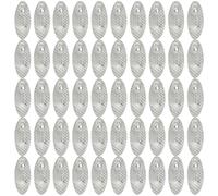 KACCDE 50Pcs Sequins Lures Baits Making Spoons Rigs Spinner Slices Spoon Metal Hard Spinner Baits Fish Lures Swimbaits Fishing Spoons Rigs