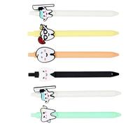 KACCDE 6Pcs Nurse Themed Retractable Ballpoint Pen 1.0MM Refillable Ballpoint Pen Signing Write Smoohtly for School Comfortable Grip