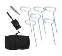 KACCDE 9pcs Outdoor Ground Camping Tent Stakes Anchors Pegs Windproofed Tent Stakes for Cold Weather Conditions Heavy Type Ice Anchors