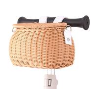 KACCDE Bicycles Wicker Basket Front Handlebars Basket with Belt and Lid Wovens Bikes for Kids Bikes, Scooter Waterproofs Wovens for Outdoor