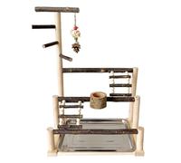 KACCDE Bird Training Swing Stand Desktops Multiple Functional Parrot Perch With Feeding Cups For Small Large Parakeets