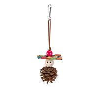 KACCDE Birds Chewing Toy Wood Colorful Birds Swing Toy Creative Rotating Parrots Toy For Pet Owners And Stores