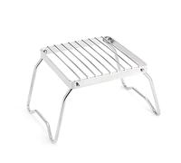 KACCDE Camp Grills with Foldable Legs, Stainless Grate Stove Campfire Stand Portable Grid for Backpacking Bbq Net/mesh Stainless Steel Folding with Legs Camp Grate Portable Camping Stand Foldable