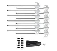 KACCDE Camping Tent Stake Carbon Steel Canopy Stakes Spikes Heavy Duty Tents Peg Wind-proof Lengthened Tent Ground Peg Camping Nails Set for