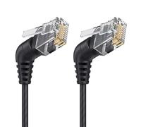 KACCDE CAT6A Ethernet Cable 360 Degree Rotate 10Gbps for Laptop, 50 cm | Cat6A Networking Cable RJ45 Cord for Modem Routers Gaming Internet Cord for Routers