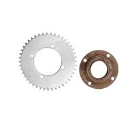KACCDE Cut 44T Rear Chain Sprocket 4 Hole Toothless Flywheel Set for 49Cc Sand Vehicles Electric Bike Accessories Electric Bike Accessories