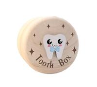 KACCDE Handcrafted Baby Tooth Box Wood Storage First Teeth Memory Baby Tooth Storage Container