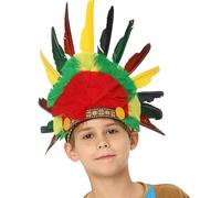 KACCDE Indian Hairband Carnivals Party Headband FatTuesday Feathered Hairhoop For Stage Perfromances Cultural Celebration