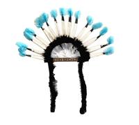 KACCDE Indian Hairband Carnivals Party Headband FatTuesday Feathered Hairhoop For Stage Perfromances Cultural Celebration