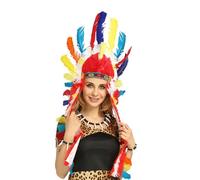 KACCDE Indian Hairband Carnivals Party Headband FatTuesday Feathered Hairhoop For Stage Perfromances Cultural Celebration