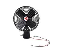 KACCDE Low Noise 8 Inch 12V 24V Heavy Duty Metal Cooling Fan Quiet Operations For Trucks Buses Vehicle Ventilation Systems Heavy Duty Stainless Steel Car Fan