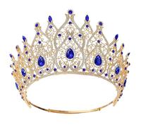 KACCDE Luxurious Crowns Hair Hoop Heavy Duty Birthday Party Elegant Pageant Water Drop Crystal Girl Wedding Costume Headwear