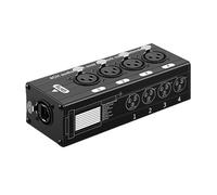 KACCDE Metal 4 Way 3Pin to Cat5 Adapter for Studio and Live Sound Systems Auditory Extender KTV Sound Transmission Box
