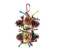 KACCDE Pet Bird Chew Toy Natural Pinecone Colorful Cluster For Cockatiel Conure Cockatoos Teeth Grinding For Cage Bird