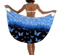 KACCDE Retro Printed Beach Coverup Slip Dress Breathable Quick Drying Swimsuit Coverup Wrap for Sunbathing Swimming Modern Beachwear