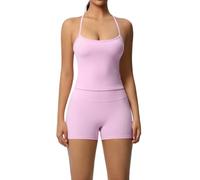 KACCDE Seamlessly Workout Outfit Tight-Fitting Top and Pants for Running Cycling and Daily Activity Nylon Gym Wear
